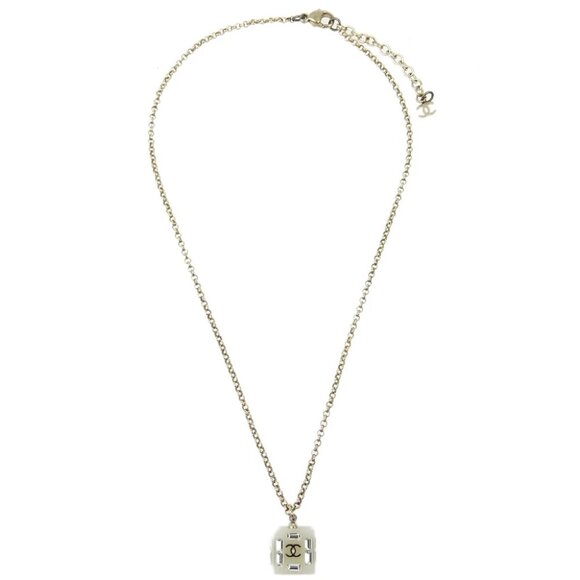 Chanel Gold Chain Pendant Necklace Rhinestone 08P 113303 - Picture 1 of 4